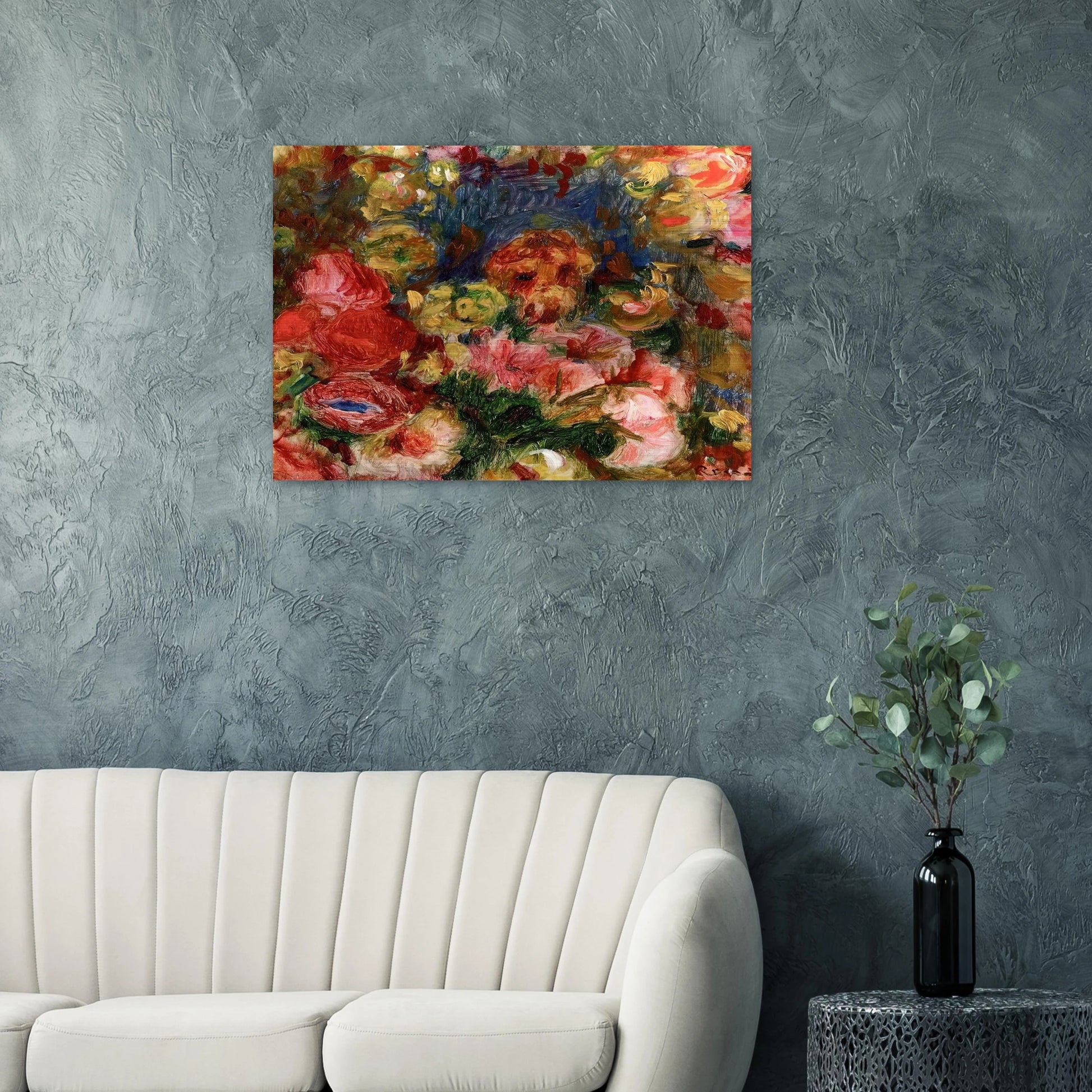 Flowers - Pierre-Auguste Renoir Brushed Aluminum Print - 70x100 cm / 28x40 inches | Pierre-Auguste Renoir Aluminum Print | Pierre-Auguste Renoir Prints
