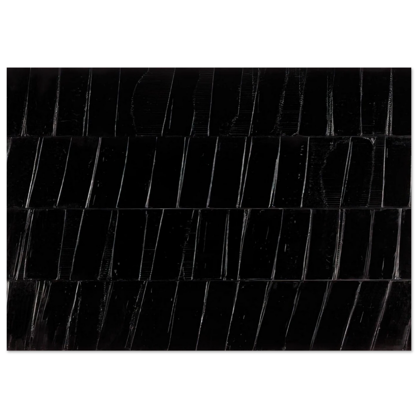 Peinture 324 x 362 cm, 1985 Polyptyque C - 1985 - Pierre Soulages Brushed Aluminum Print - 70x100 cm / 28x40 inches | Pierre Soulages Aluminum Print | Pierre Soulages Prints