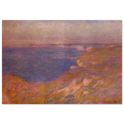 Cliff near Dieppe - claude monet Brushed Aluminum Print - 70x100 cm / 28x40 inches | claude monet Aluminum Print | claude monet Prints