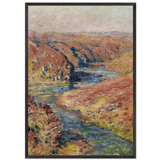 The Valley of Creuse at Fresselines - claude monet 70x100 cm / 28x40 inches Framed Art Print – Black Wooden Frame