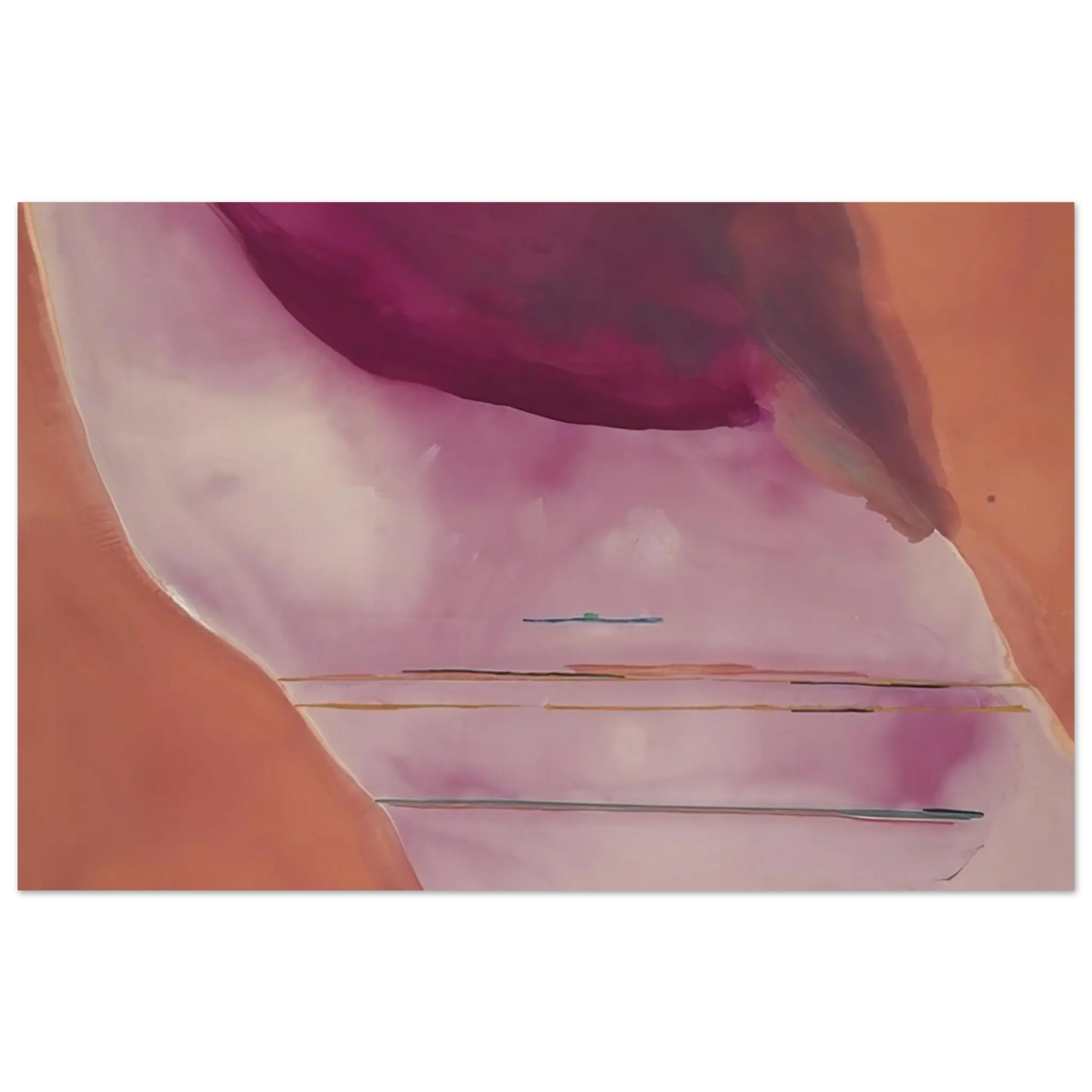 Helen Frankenthaler - Pendulum - 1972 Wall art - 40x40 cm / 16x16 Inches - Premium Wooden Framed Poster With Fine Art Paper - Black frame