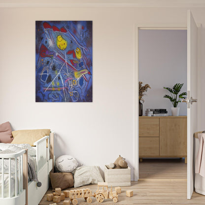 REDNESS OF BLUE 1996 - Roberto Matta Brushed Aluminum Print - 70x100 cm / 28x40 inches | Roberto Matta Aluminum Print | Roberto Matta Prints