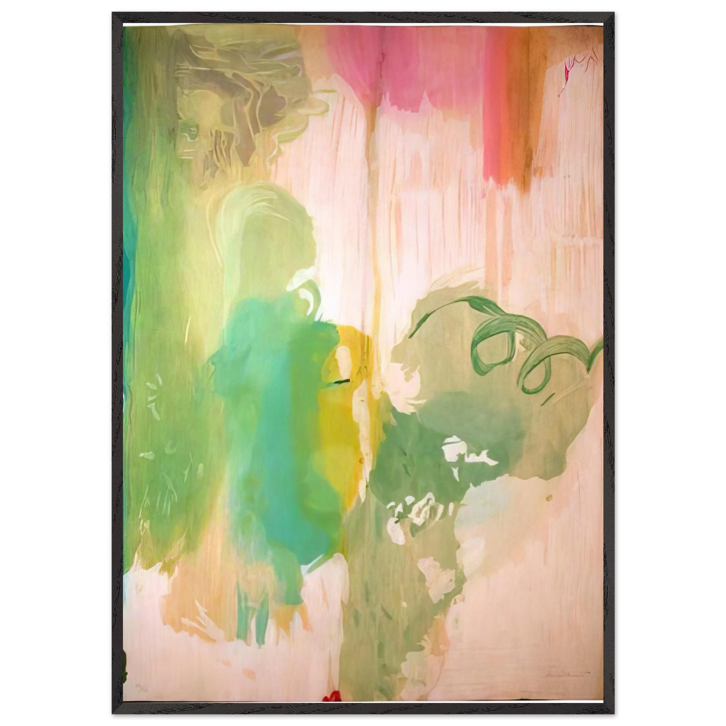 Helen Frankenthaler - Snow Pines - 2004 Wall art - 30x45 cm / 12x18 inches - Premium Wooden Framed Poster With Fine Art Paper-canvas - Black frame
