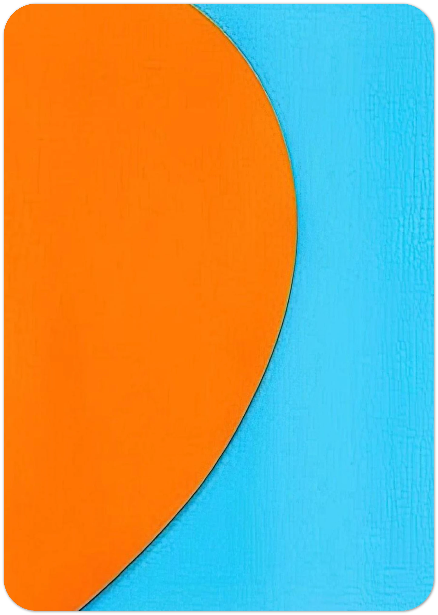 Orange Relief with Blue By Ellsworth Kelly Pack of 10 Post Cards | Ellsworth Kelly Post Cards | A6 (10.5 x 14.8 cm) - 4.1 x 5.8 inches