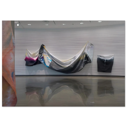 Black Garland - Sam Gilliam Brushed Aluminum Print - 70x100 cm / 28x40 inches | Sam Gilliam Aluminum Print | Sam Gilliam Prints