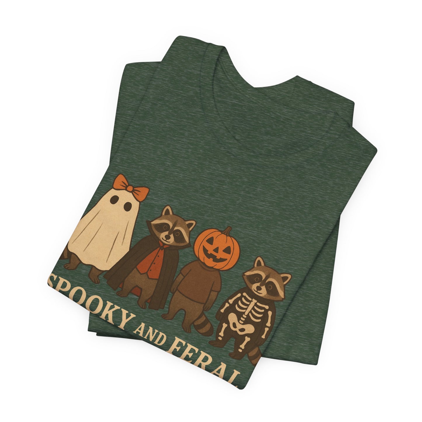 Camiseta de mapache espeluznante, divertida camiseta gráfica de Halloween, bonita camiseta vintage de otoño, moderna camiseta de Halloween para mujer, camiseta de mapache salvaje