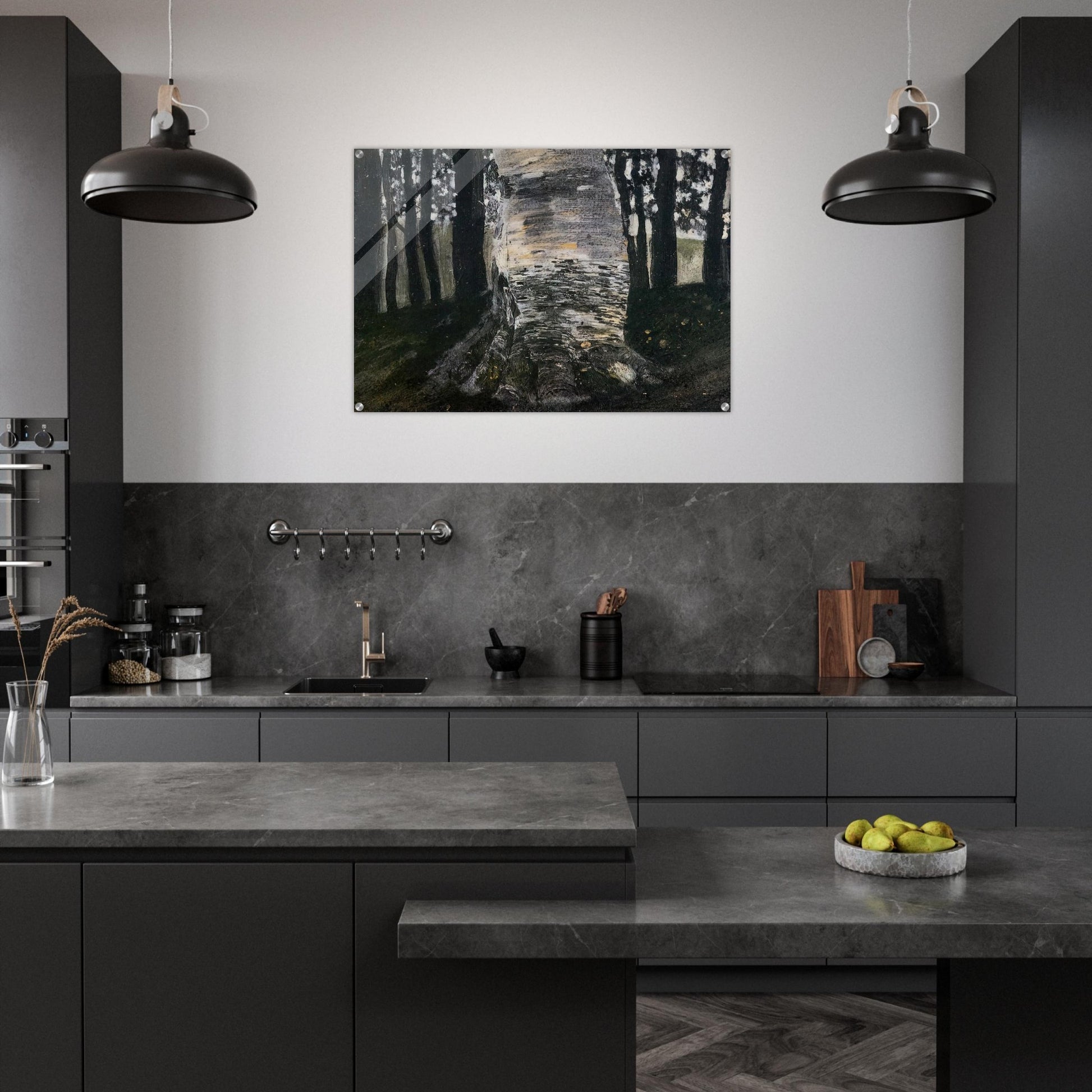 BIRCH IN A FOREST - Gustav Klimt Acrylic Print - 70x100 cm / 28x40″ inches | Gustav Klimt Wall Art | Gustav Klimt Prints