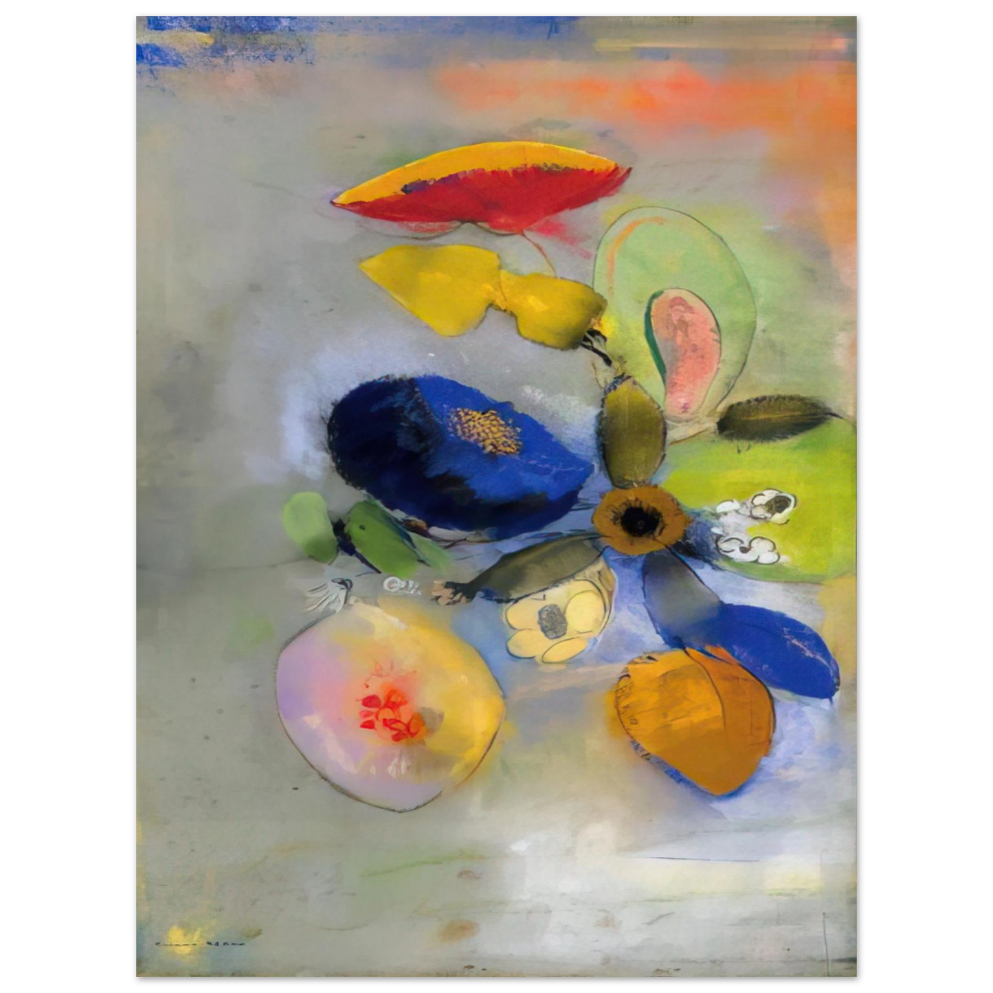 Odilon Redon - FLOWERS 3  75x100 cm / 30x40inches Fine Art Poster