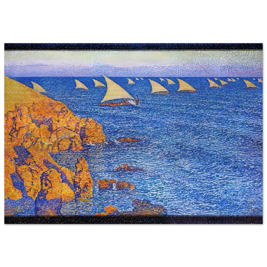 THE REGATA 1892 - Theo van Rysselberghe Brushed Aluminum Print - 70x100 cm / 28x40 inches | Theo van Rysselberghe Aluminum Print | Theo van Rysselberghe Prints
