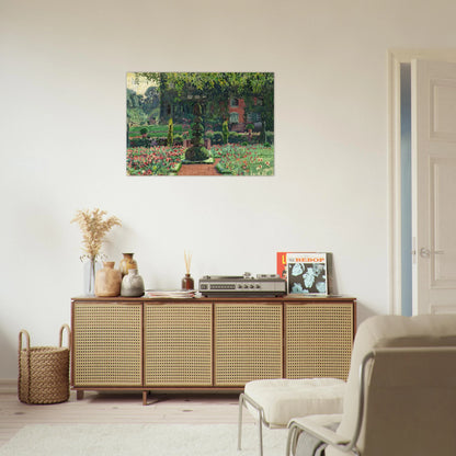 GARDEN IN SUMMER 1924 - Theo van Rysselberghe Brushed Aluminum Print - 70x100 cm / 28x40 inches | Theo van Rysselberghe Aluminum Print | Theo van Rysselberghe Prints