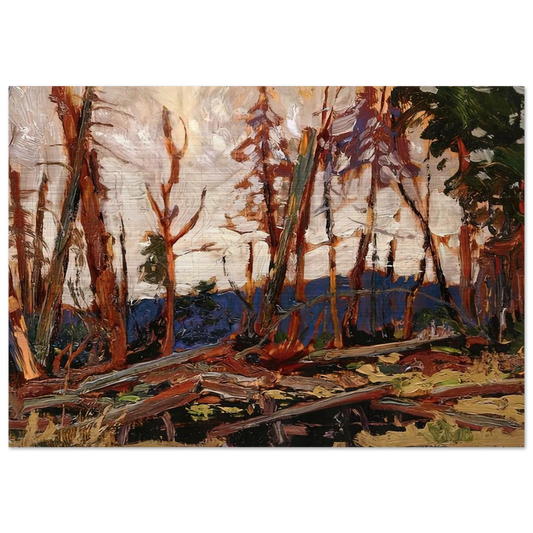 BURNT COUNTRY EVENING SKETCH FOR BURNT LAND 1914 - Tom Thomson Brushed Aluminum Print - 70x100 cm / 28x40 inches | Tom Thomson Aluminum Print | Tom Thomson Prints