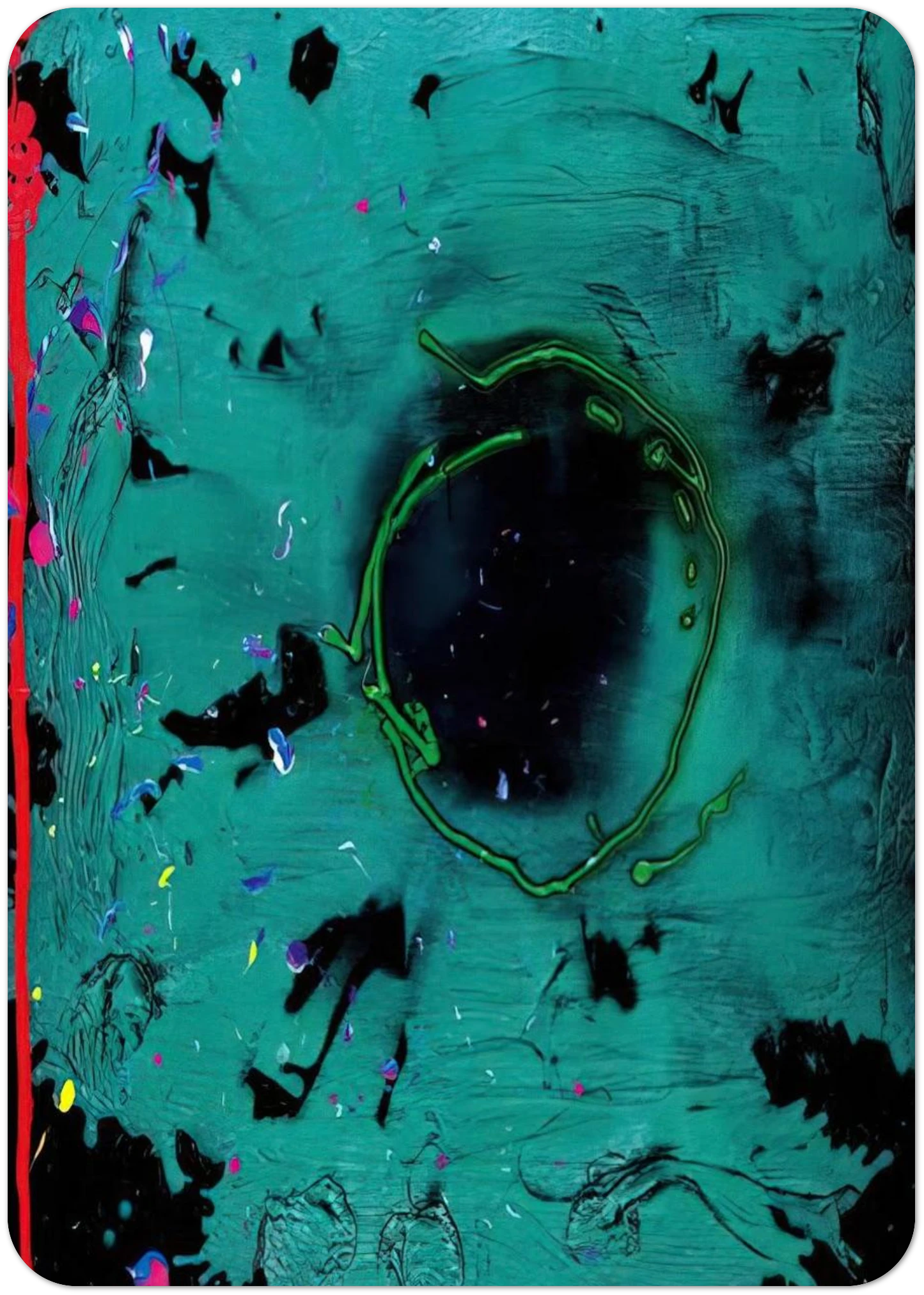 Eyes That Dream - 20.3.08 Clifford Dies - 2008 By John Hoyland Pack of 10 Post Cards | John Hoyland Post Cards | A6 (10.5 x 14.8 cm) - 4.1 x 5.8 inches