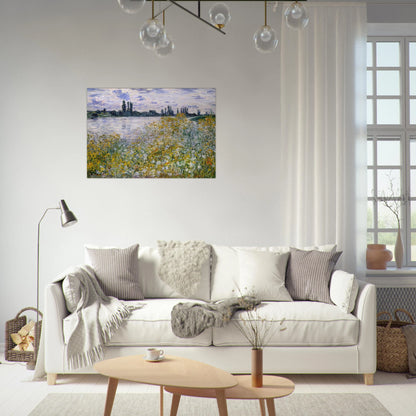 Isle of Flowers on Siene near Vetheuil - claude monet Brushed Aluminum Print - 70x100 cm / 28x40 inches | claude monet Aluminum Print | claude monet Prints
