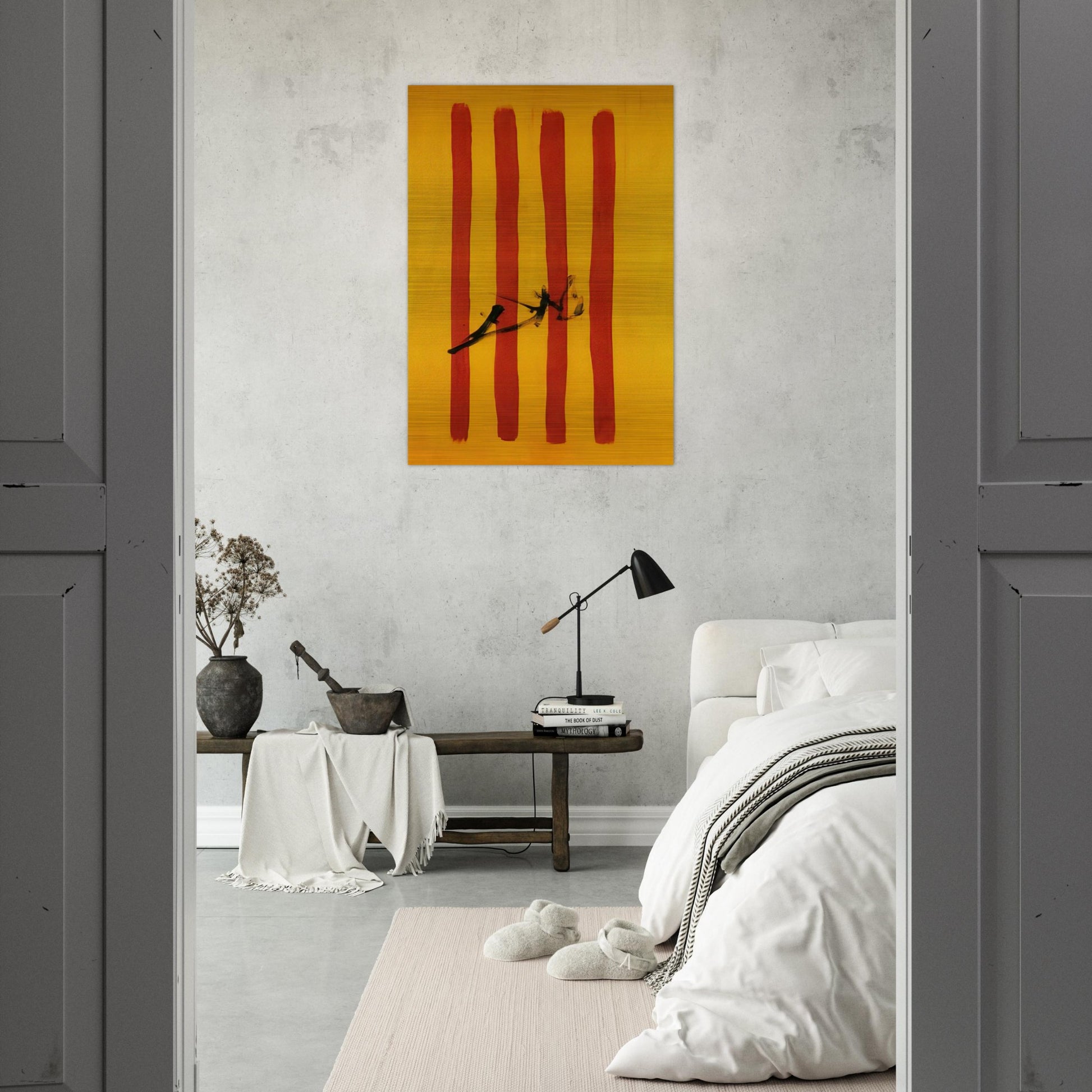 THE DALINIAN SENYERA CATALONIAN NATIONAL FLAG - Salvador Dali Brushed Aluminum Print - 70x100 cm / 28x40 inches | Salvador Dali Aluminum Print | Salvador Dali Prints