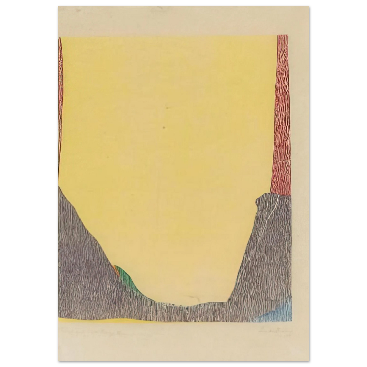 Helen Frankenthaler - East and Beyond - 1973 Wall art - 45x60 cm / 18x24 inches - Premium Wooden Framed Poster With Fine Art Paper-canvas - Black frame