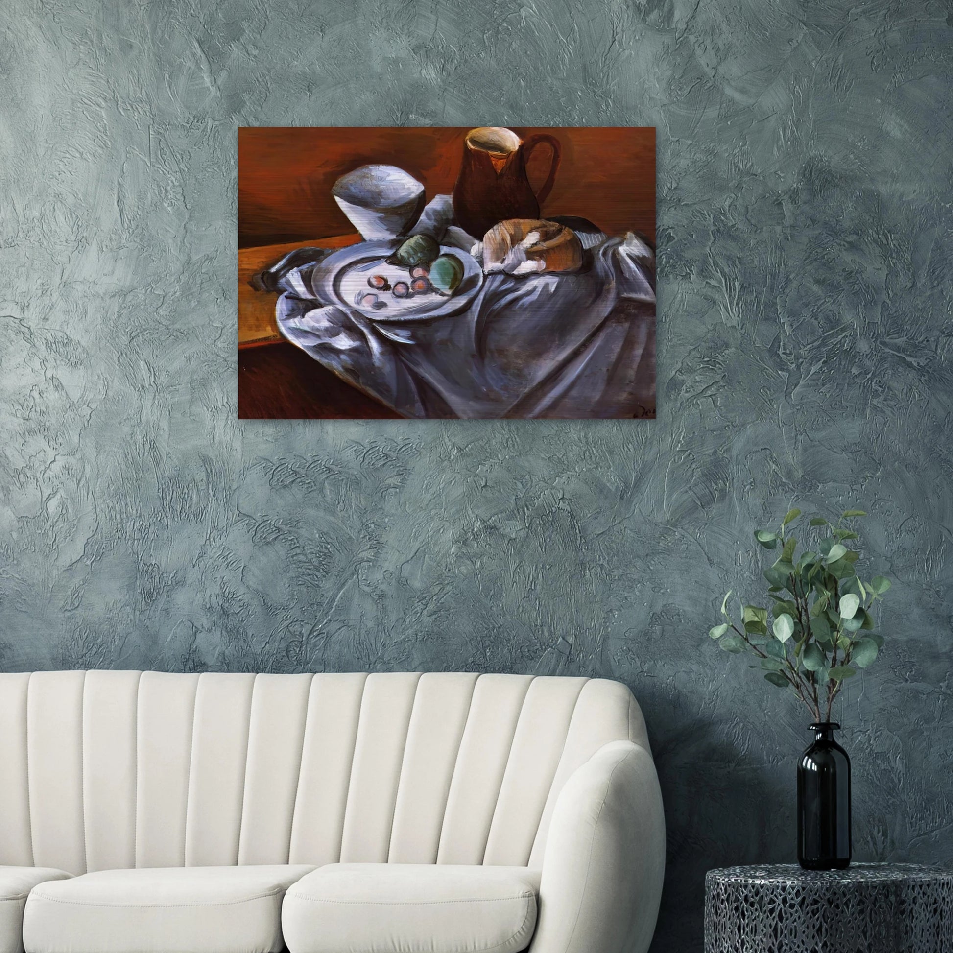 STILL LIFE WITH PEARS AND INDIAN BOWL - Andre Derain Brushed Aluminum Print - 70x100 cm / 28x40 inches | Andre Derain Aluminum Print | Andre Derain Prints
