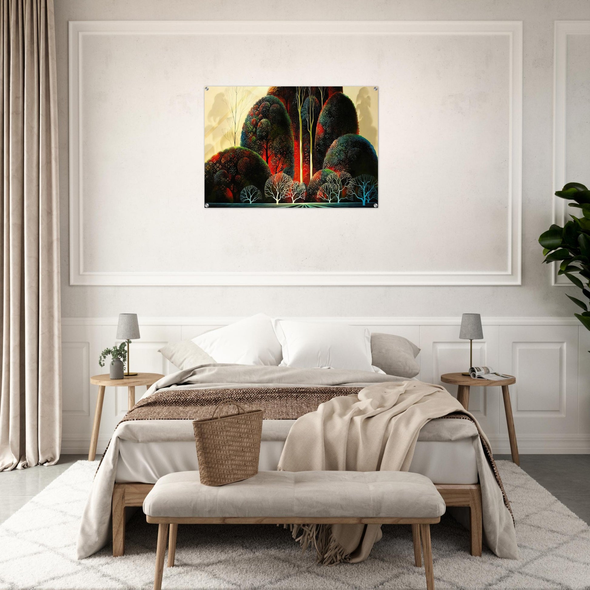 California Orchid - Eyvind Earle Acrylic Print - 70x100 cm / 28x40″ inches