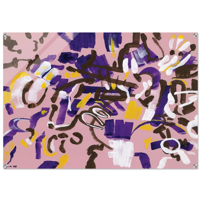 Rosa-Viola-Bianco - 1968 - Carla Accardi Acrylic Print - 70x100 cm / 28x40″ inches | Carla Accardi Wall Art | Carla Accardi Prints