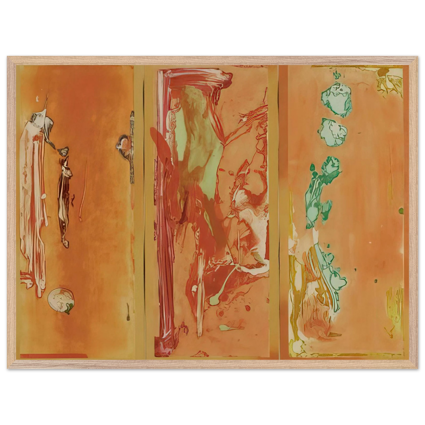 Helen Frankenthaler - Gateway - 1988 Wall art - 13x18 cm / 5x7 inches - Premium Wooden Framed Poster With Fine Art Paper-canvas - Wood frame