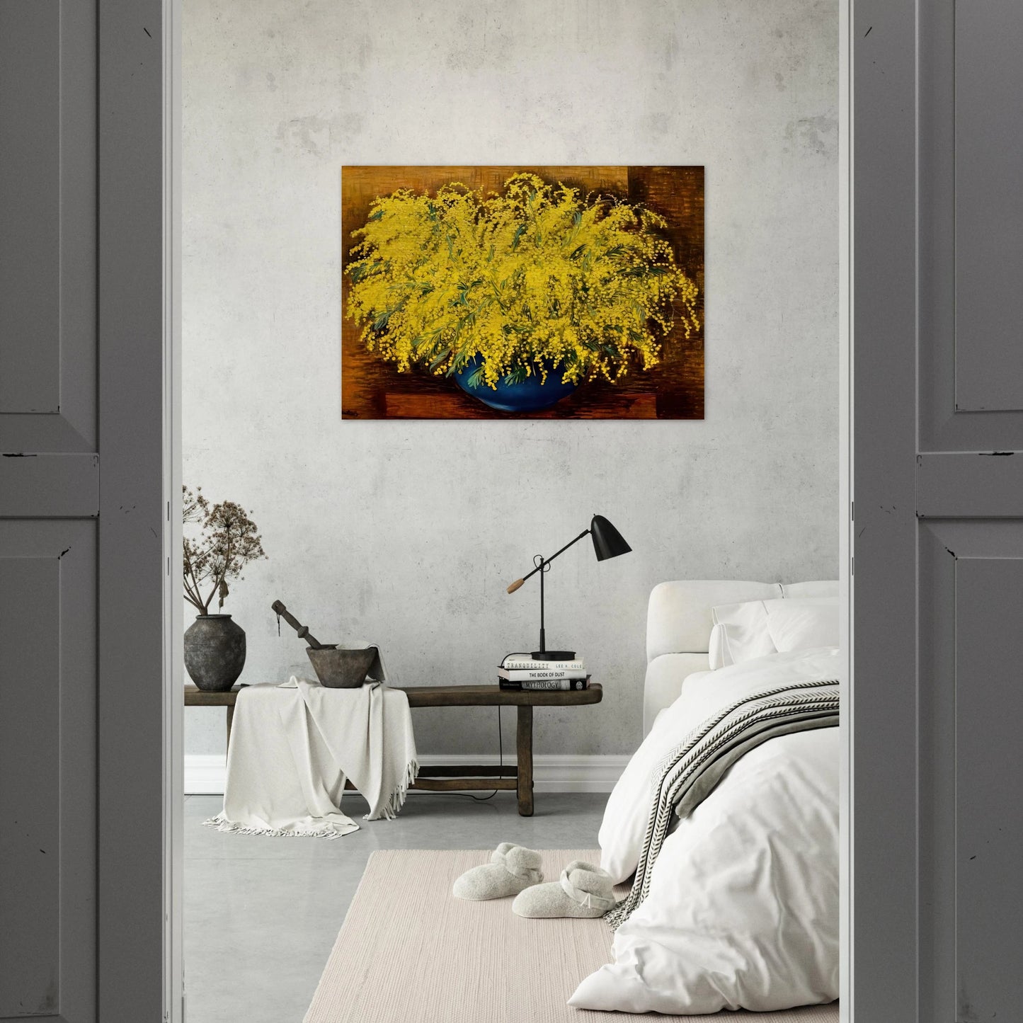 MIMOSAS 1939 - Moise Kisling Brushed Aluminum Print - 70x100 cm / 28x40 inches | Moise Kisling Aluminum Print | Moise Kisling Prints