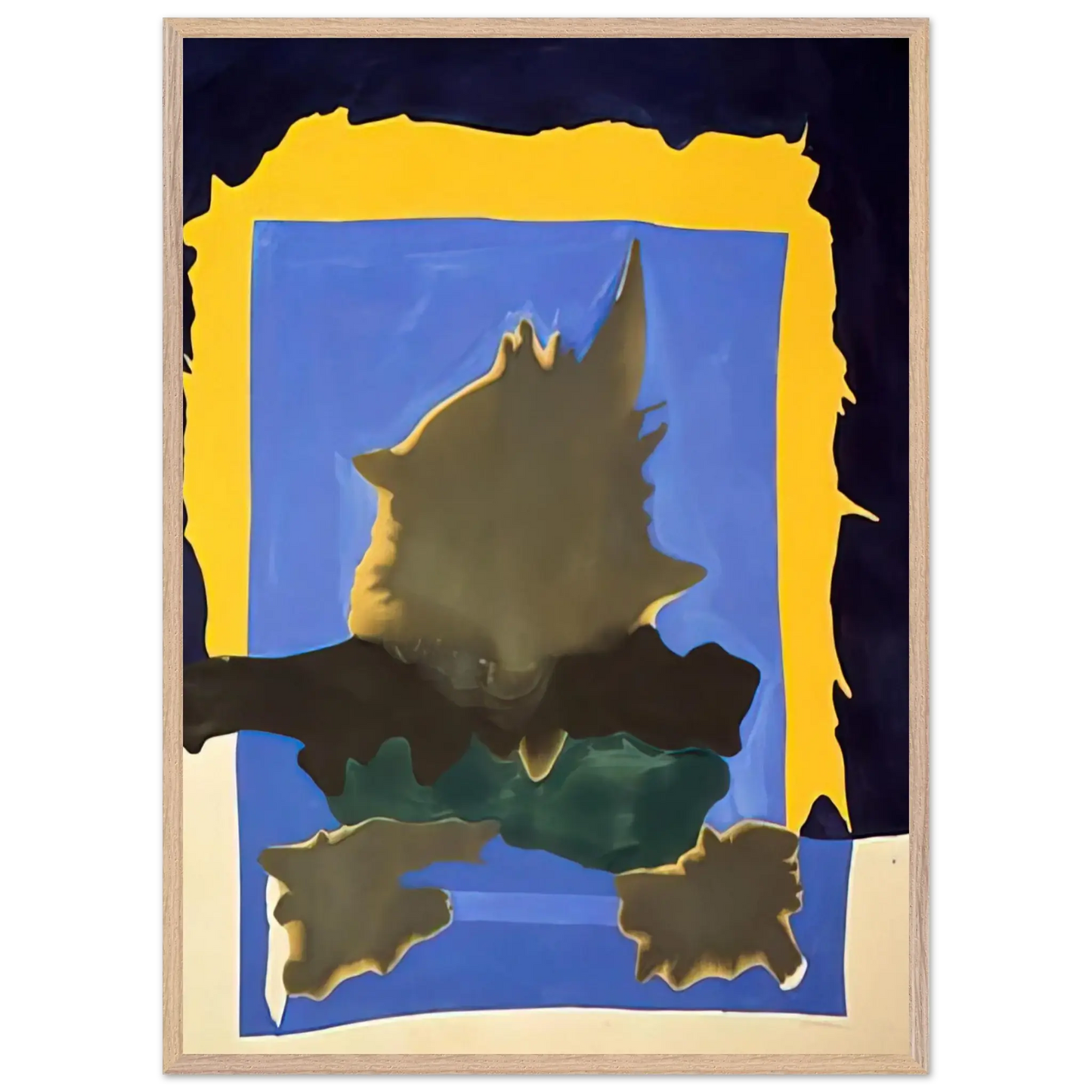 Helen Frankenthaler - Interior Landscape - 1964 Wall art - 30x40 cm / 12x16 Inches - Premium Wooden Framed Poster With Fine Art Paper - White frame