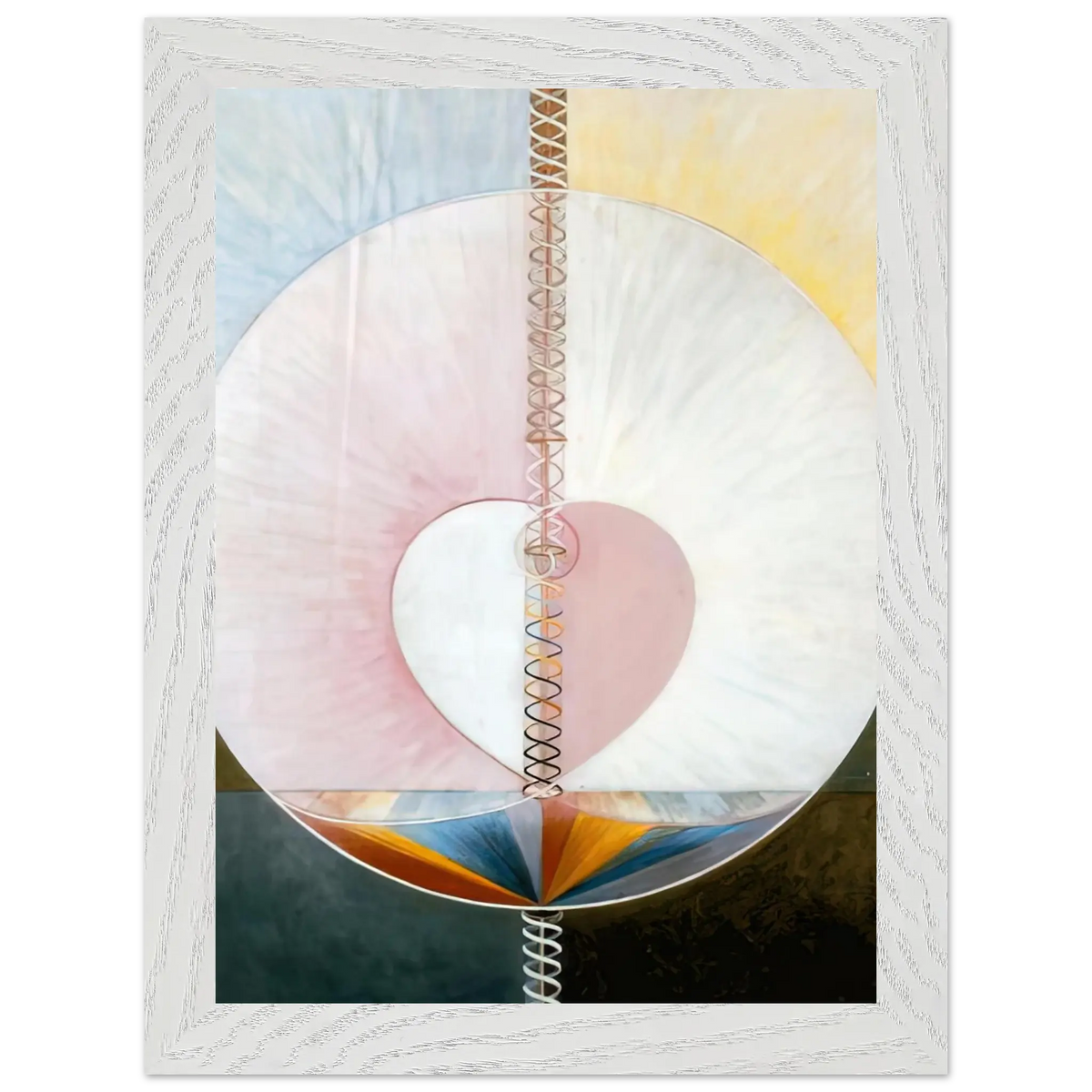 Hilma af Klint - WHAT A HUMAN BEING IS 1910 Wall art - 50x70 cm / 20x28 Inches - Premium Wooden Framed Poster With Fine Art Paper - Black frame