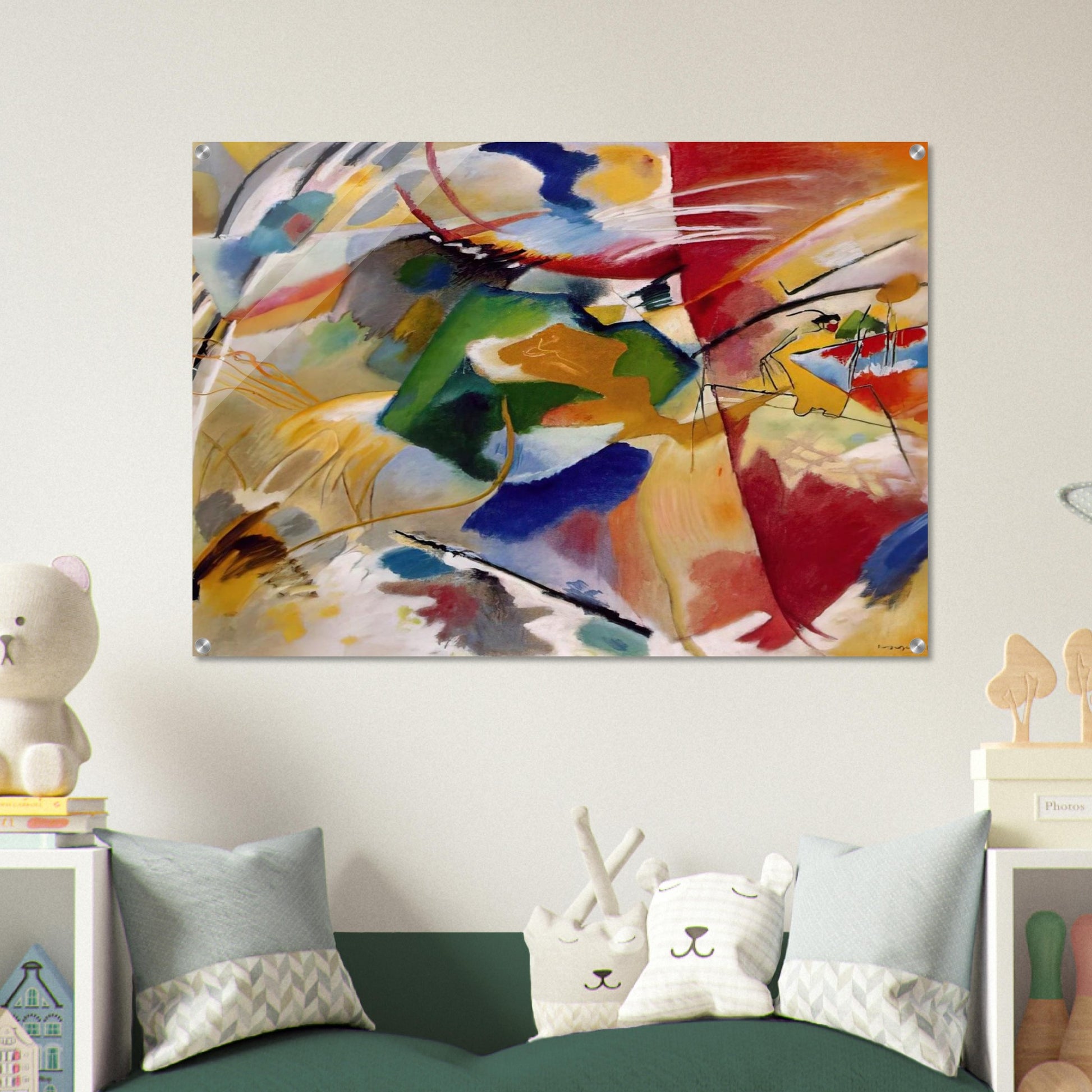 PAINTING WITH GREEN CENTER 1913 - Wassily Kandinsky Acrylic Print - 70x100 cm / 28x40″ inches