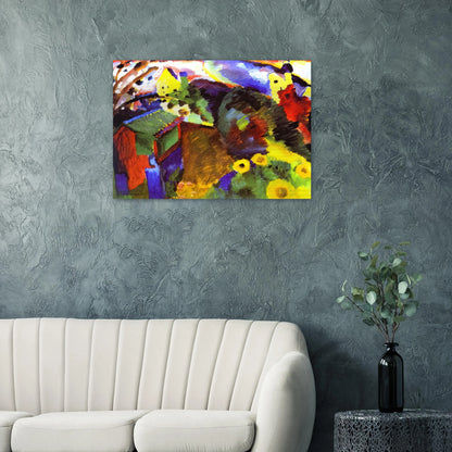 MURNAU GARDEN 1910 - Wassily Kandinsky Brushed Aluminum Print - 70x100 cm / 28x40 inches | Wassily Kandinsky Aluminum Print | Wassily Kandinsky Prints