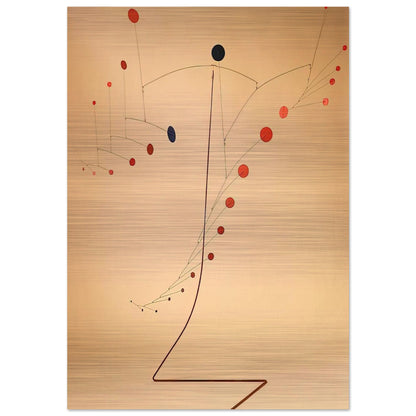 RED CASCADE 1954 - Alexander Calder Brushed Aluminum Print - 70x100 cm / 28x40 inches | Alexander Calder Aluminum Print | Alexander Calder Prints