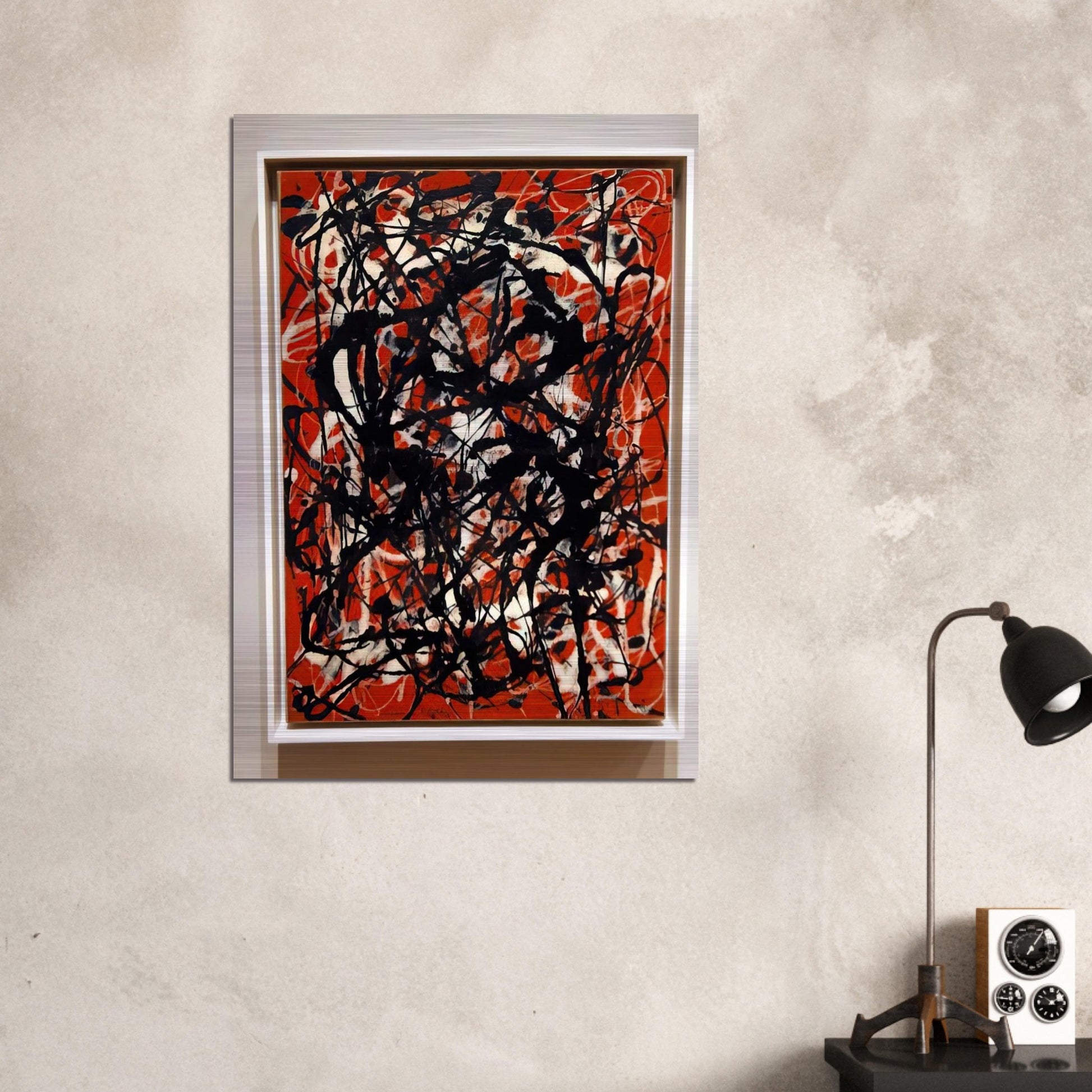 FREE FORM 1946 - Jackson Pollock Brushed Aluminum Print - 70x100 cm / 28x40 inches | Jackson Pollock Aluminum Print | Jackson Pollock Prints