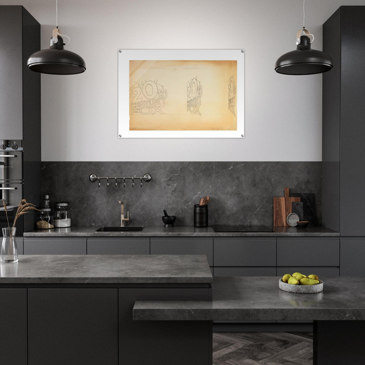 TRADEMARK STUDY 1 1962 - Edward Ruscha Acrylic Print - 70x100 cm / 28x40″ inches