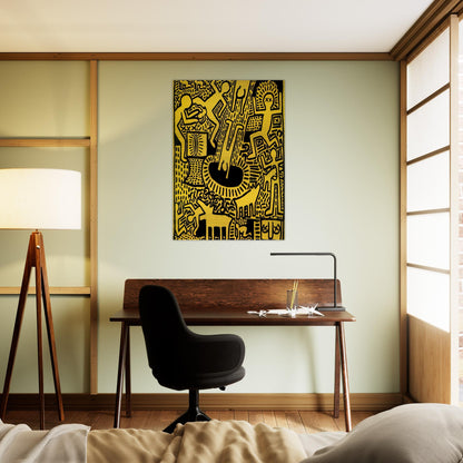 UNTITLED 1981 - Keith Haring Brushed Aluminum Print - 70x100 cm / 28x40 inches | Keith Haring Aluminum Print | Keith Haring Prints | Keith Haring Art For Sale