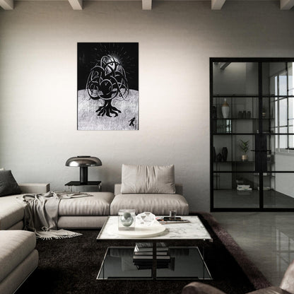 TWON TREE - MC Escher Brushed Aluminum Print - 70x100 cm / 28x40 inches | MC Escher Aluminum Print | MC Escher Prints
