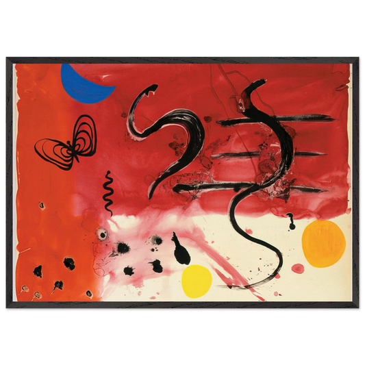 UNTITLED 1953 - Alexander Calder 70x100 cm / 28x40 inches Framed Art Print – Black Wooden Frame