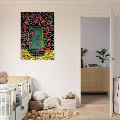 FLOWERS 1983 - Yayoi Kusama Brushed Aluminum Print - 70x100 cm / 28x40 inches | Yayoi Kusama Aluminum Print | Yayoi Kusama Prints