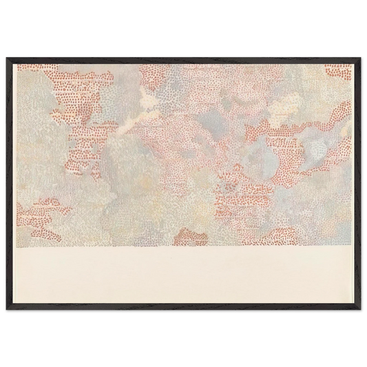 Maskelyne DA Region of the Moon from the series Lunar Maps - 1972 - Nancy Graves 70x100 cm / 28x40 inches Framed Art Print – Black Wooden Frame