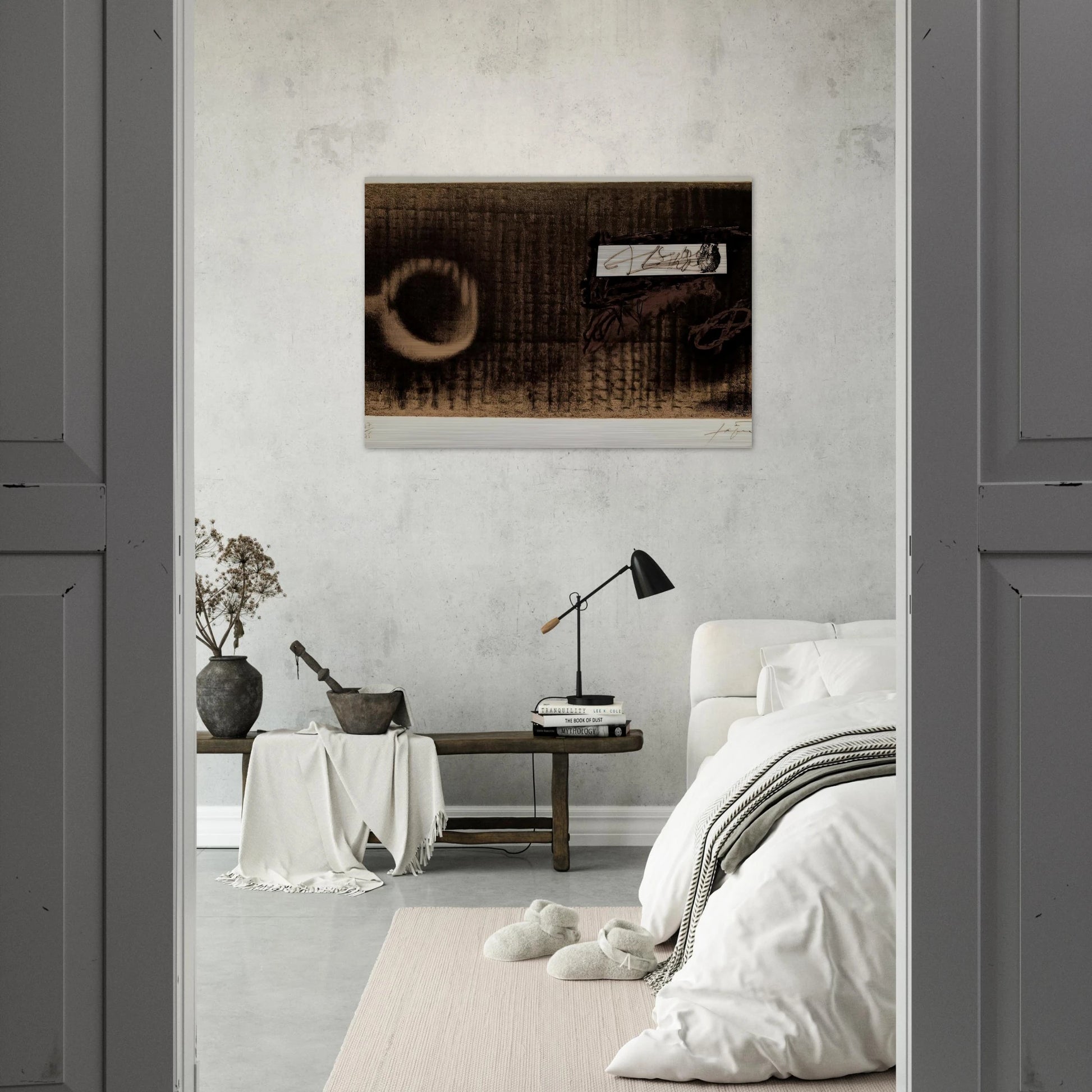 ETIQUETTE 1979 - Antoni Tapies Brushed Aluminum Print - 70x100 cm / 28x40 inches | Antoni Tapies Aluminum Print | Antoni Tapies Prints