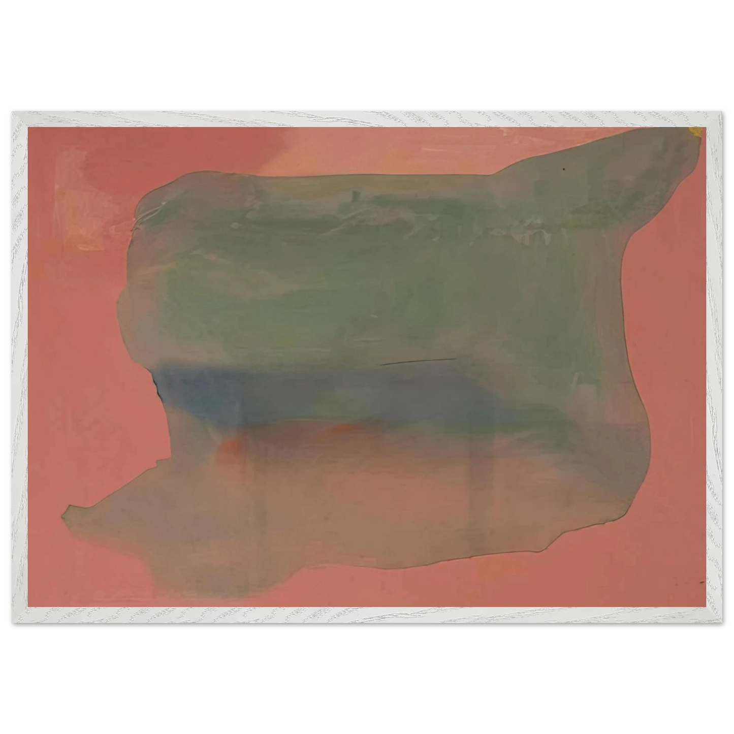 Helen Frankenthaler - Yearning - 1973 Wall art - 28x43  cm / XL (11x17 inches) - Premium Wooden Framed Poster With Fine Art Paper-canvas - Wood frame