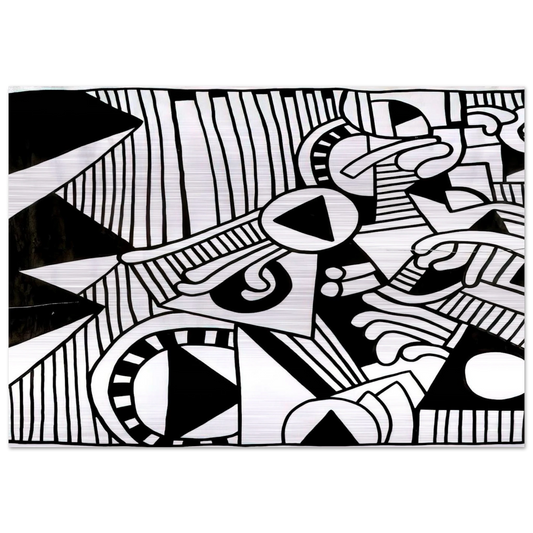 UNTITLED 1978 1 - Keith Haring Brushed Aluminum Print - 70x100 cm / 28x40 inches | Keith Haring Aluminum Print | Keith Haring Prints