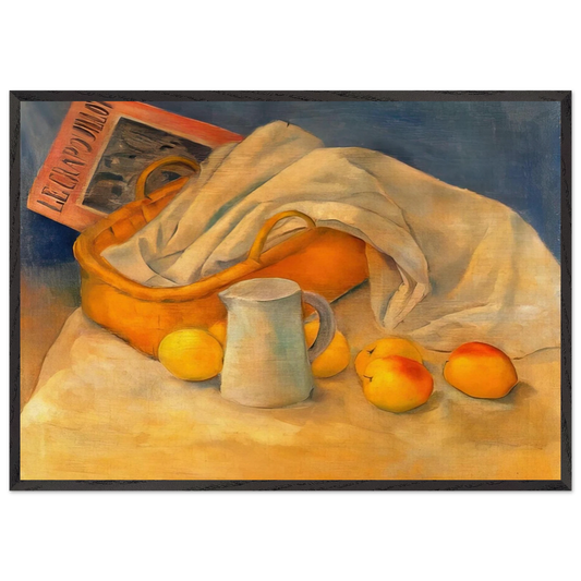 STILL LIFE WITH LE CRAPOUILLOT 1925 - Esteban Vicente 70x100 cm / 28x40 inches Framed Art Print – Black Wooden Frame