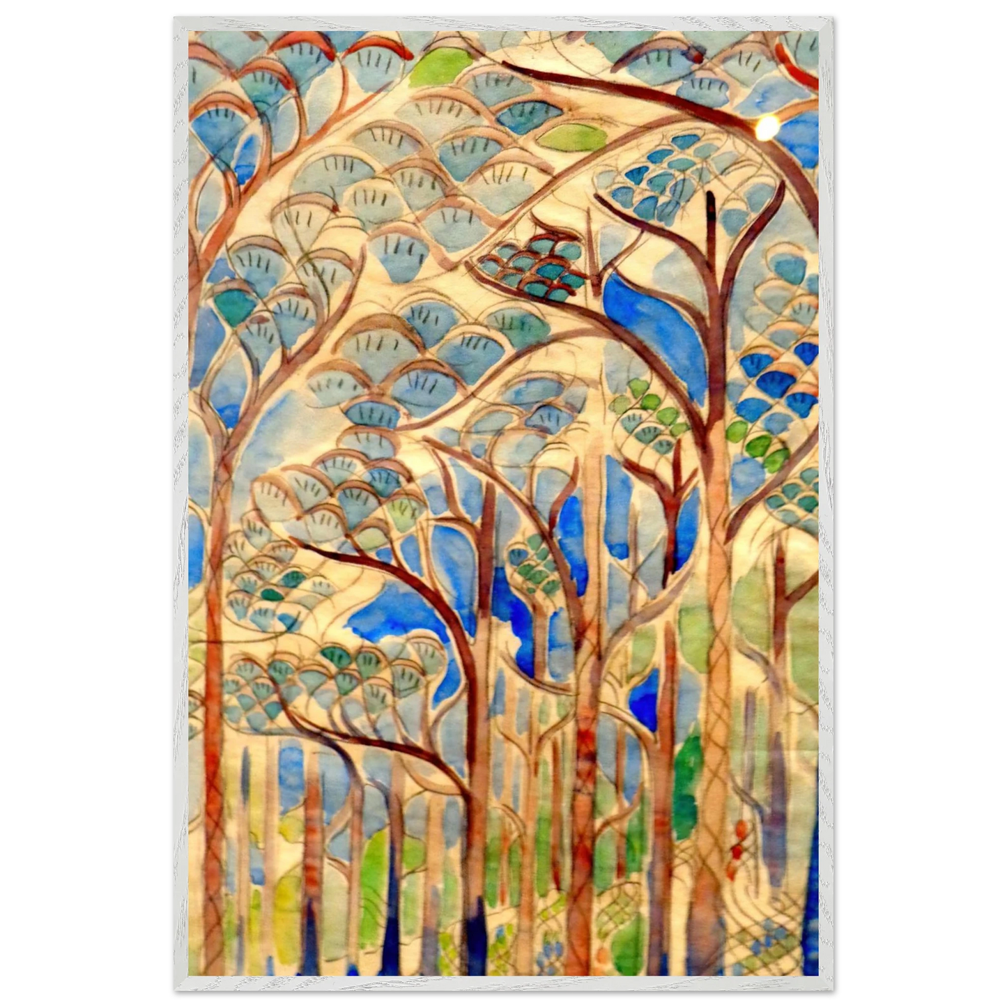 Walter Inglis Anderson - Walter Anderson Wall art - 30x30 cm / 12x12 inches - Premium Wooden Framed Poster With Fine Art Paper-canvas - White frame