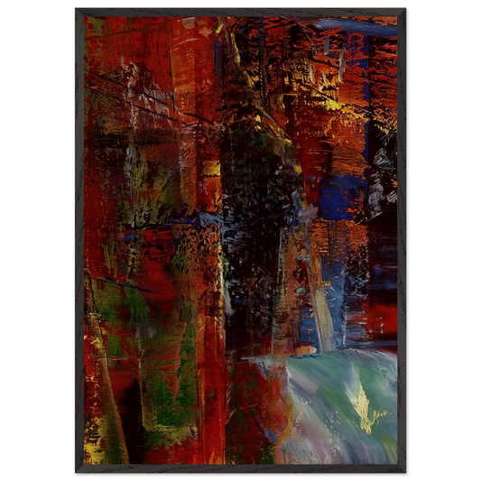 DARK - Gerhard Richter 70x100 cm / 28x40 inches Framed Art Print – Black Wooden Frame