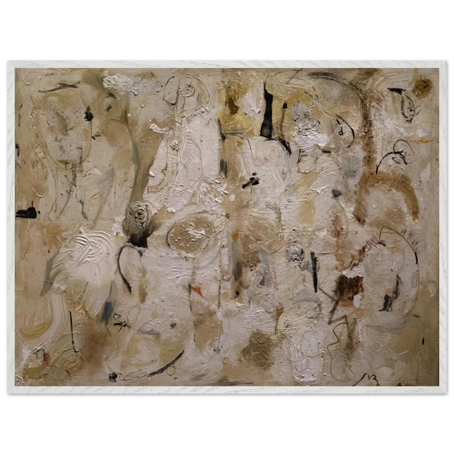 Helen Frankenthaler - Painted on 21st Street - 1951 Wall art - 70x100 cm / 28x40 inches - Premium Wooden Framed Poster With Fine Art Paper-canvas - White frame