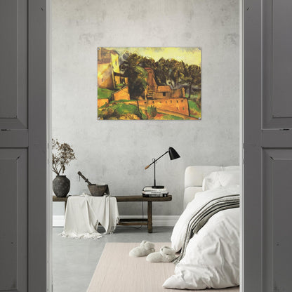 The farm of Bellevue - Paul Cézanne Acrylic Print - 70x100 cm / 28x40″ inches