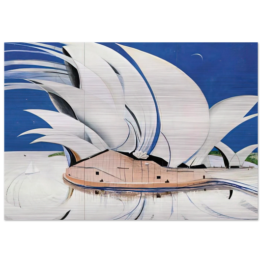 Opera House - 1982 - Brett Whiteley Brushed Aluminum Print - 70x100 cm / 28x40 inches | Brett Whiteley Aluminum Print | Brett Whiteley Prints