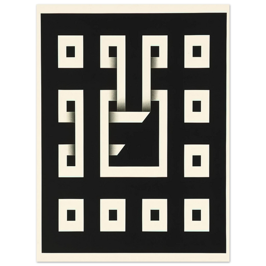 Omar Rayo - Clandestine Game XI - 1968  75x100 cm / 30x40inches Fine Art Poster