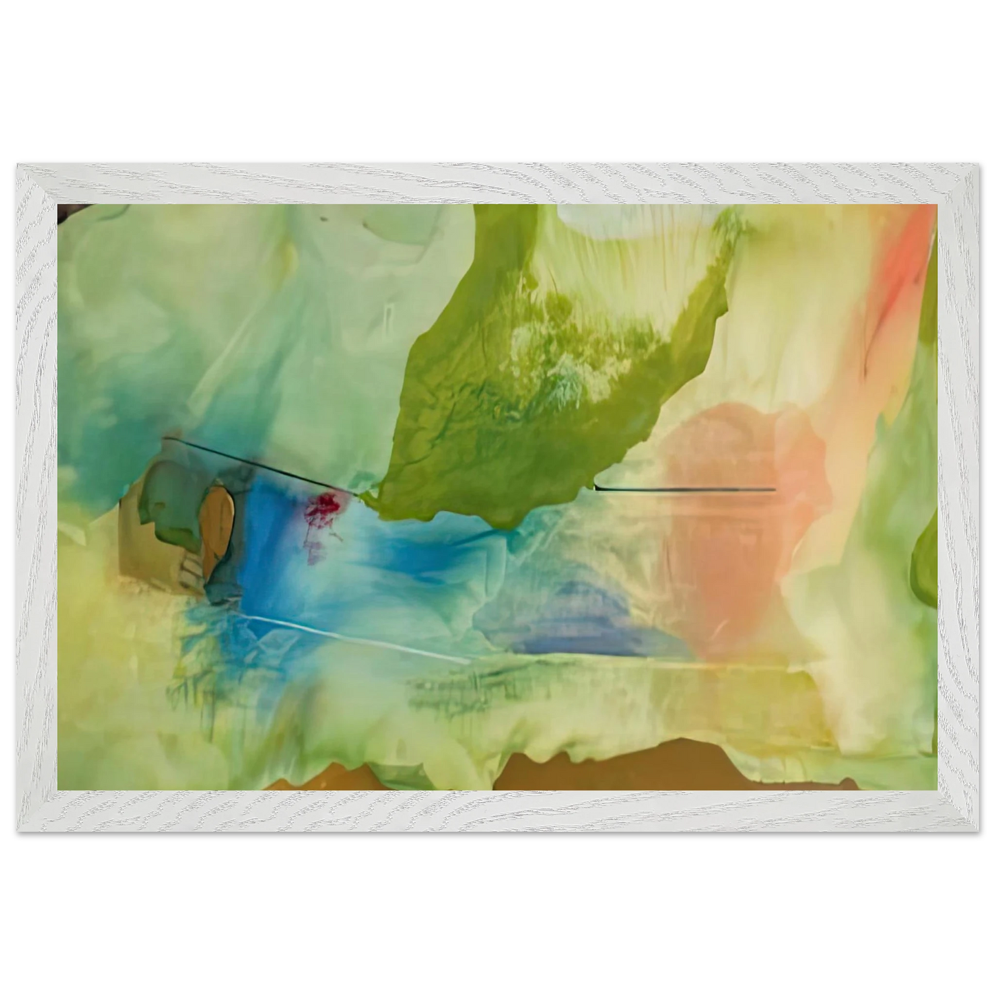 Helen Frankenthaler - Hint from Bassano, 1973- Wall Art - 60x80 cm / 24x32 inches - Premium Wooden Framed Poster With Fine Art Paper-canvas - Black frame