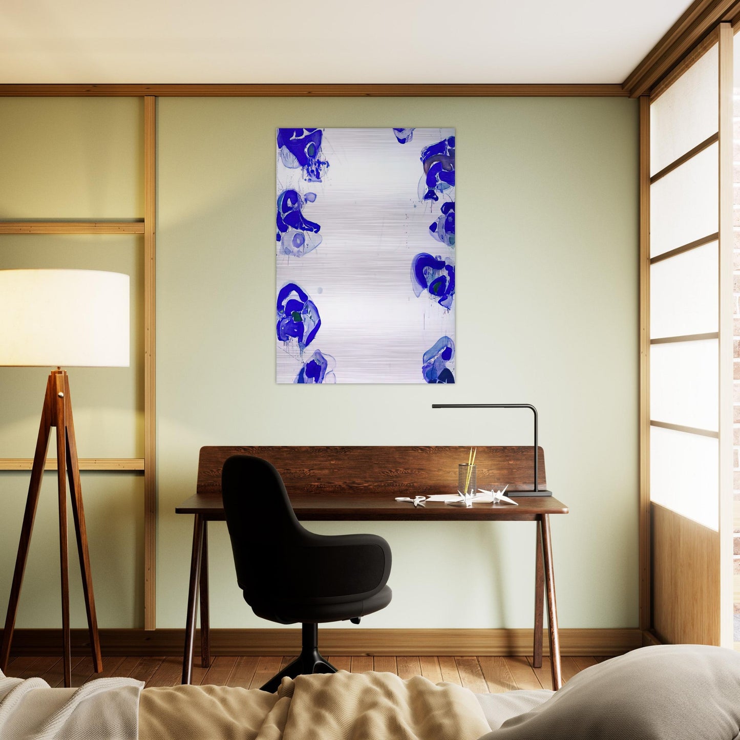 Blue Balls - Sam Francis Brushed Aluminum Print - 70x100 cm / 28x40 inches | Sam Francis Aluminum Print | Sam Francis Prints