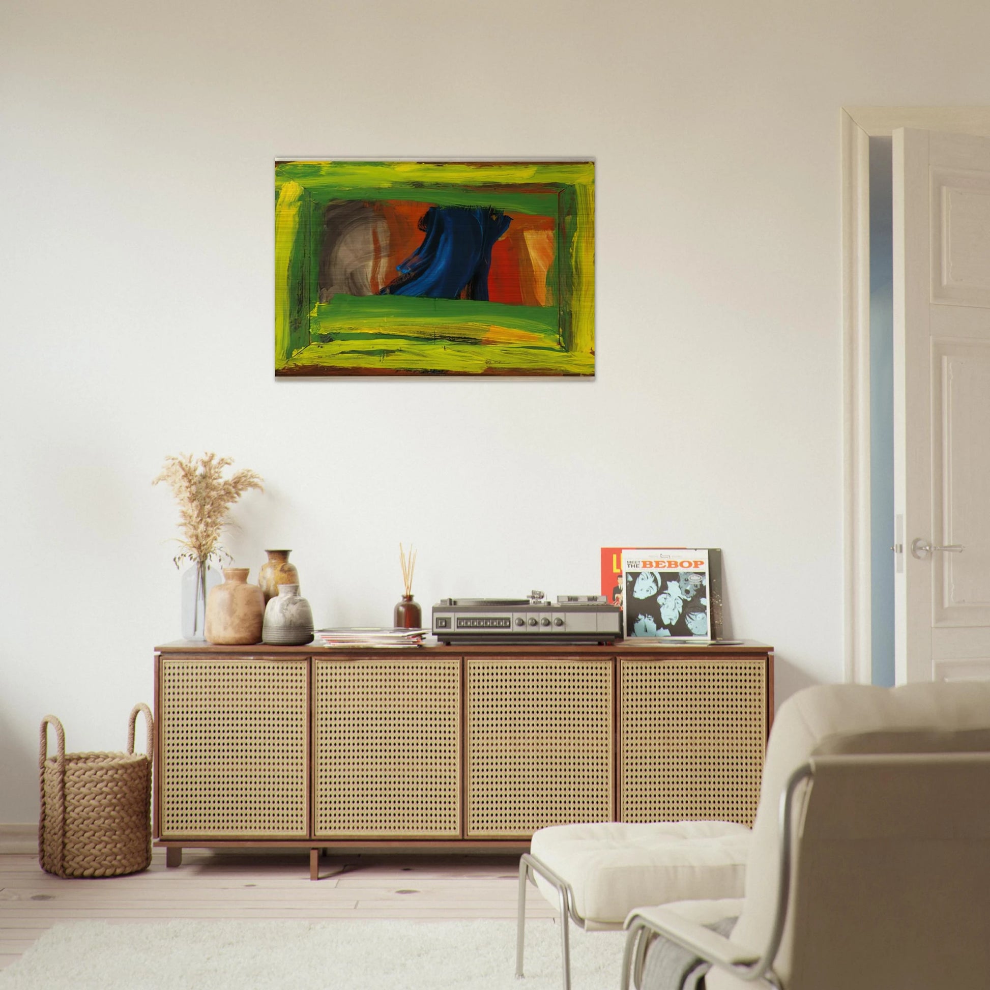 Night and Day - 1999 - Howard Hodgkin Brushed Aluminum Print - 70x100 cm / 28x40 inches | Howard Hodgkin Aluminum Print | Howard Hodgkin Prints