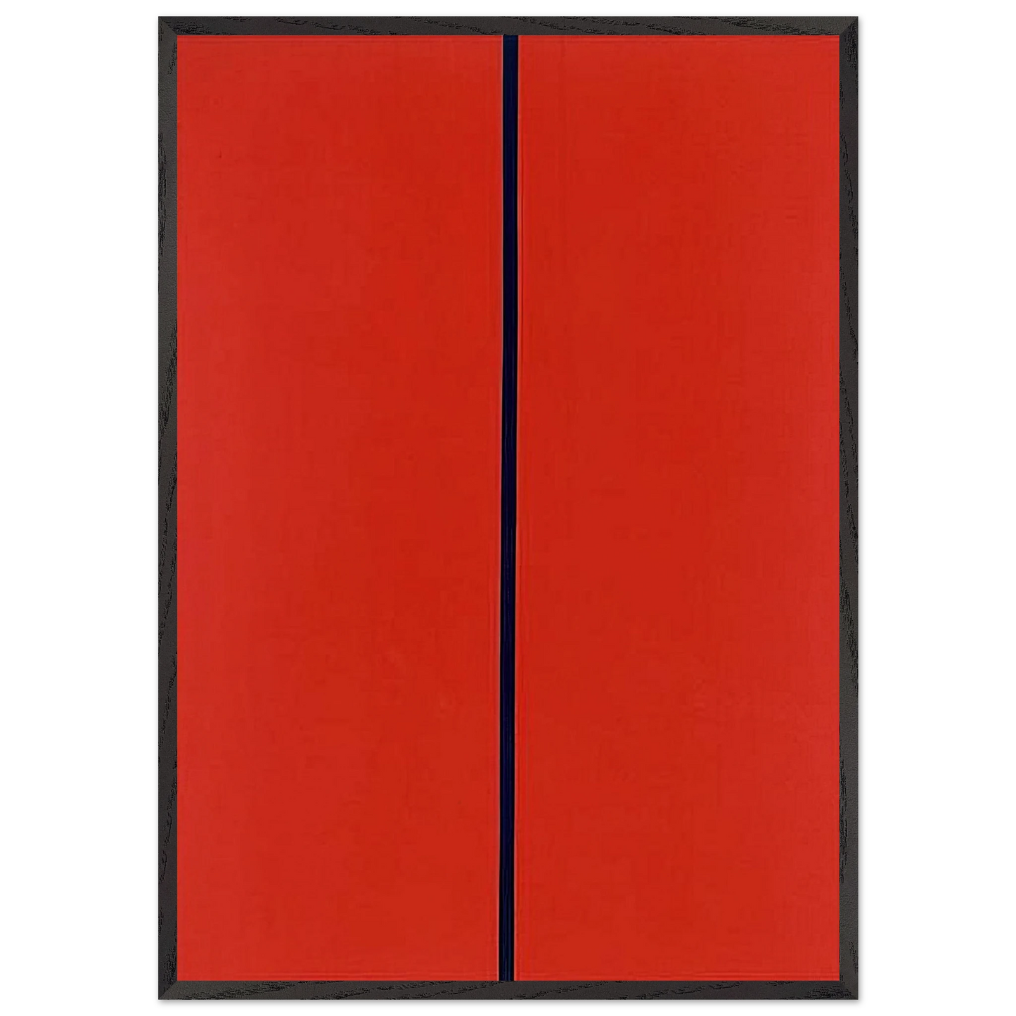 Whos Afraid of Red Yellow and Blue II - Barnett Newman 70x100 cm / 28x40 inches Framed Art Print – Black Wooden Frame